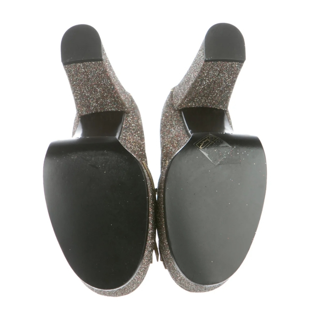 NEW Roberto Cavalli glitter chunky loafers sz 7.5 - Picture 5 of 5